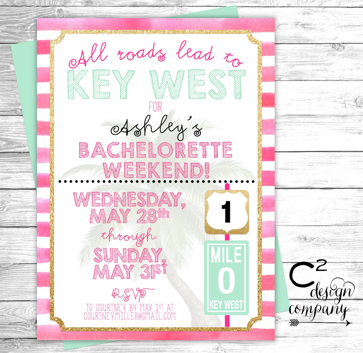 bachelorette weekend invitations