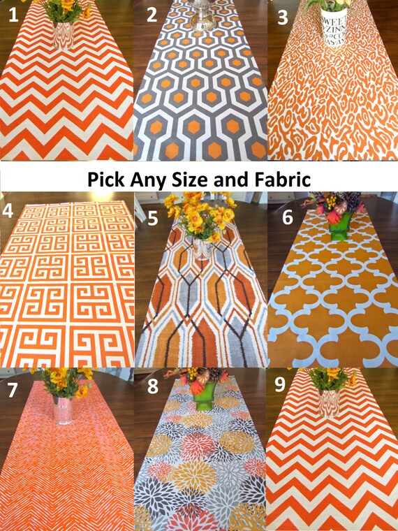 ORANGE TABLE RUNNER Orange Table Runners Orange Pumpkin