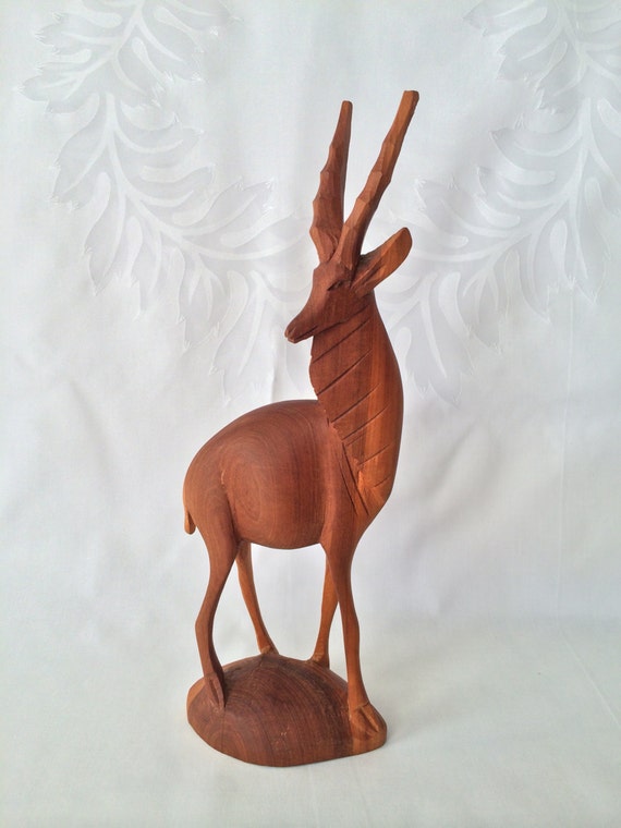 wooden antelope figures