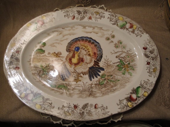 Very Large Turkey Platter For Thanksgiving/X-Mas Trimont