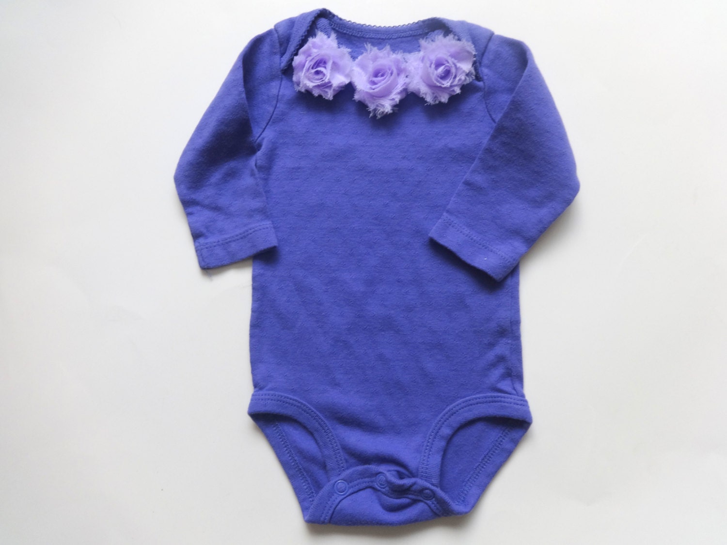 Girls purple long sleeve onesie Baby girl purple by SmilingSweet
