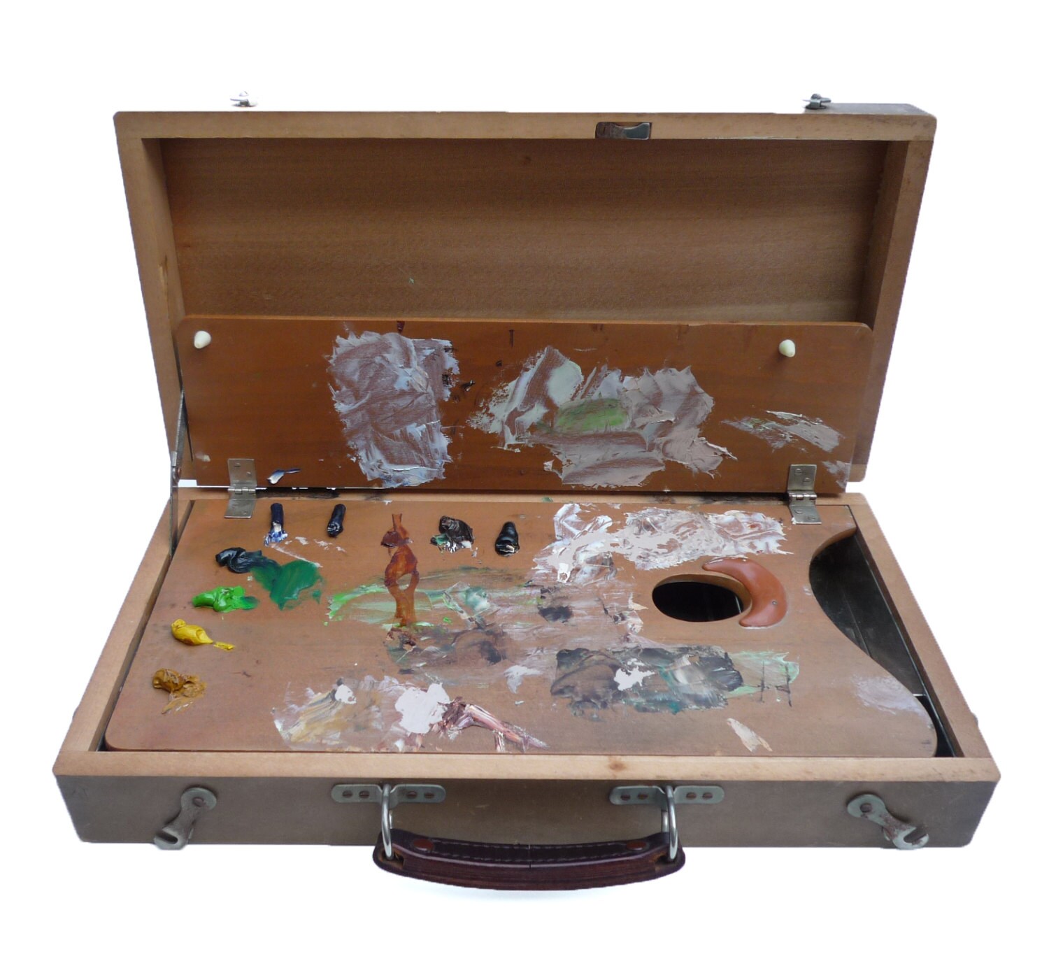 VINTAGE Wooden Painting Box Artist / Painter Box with