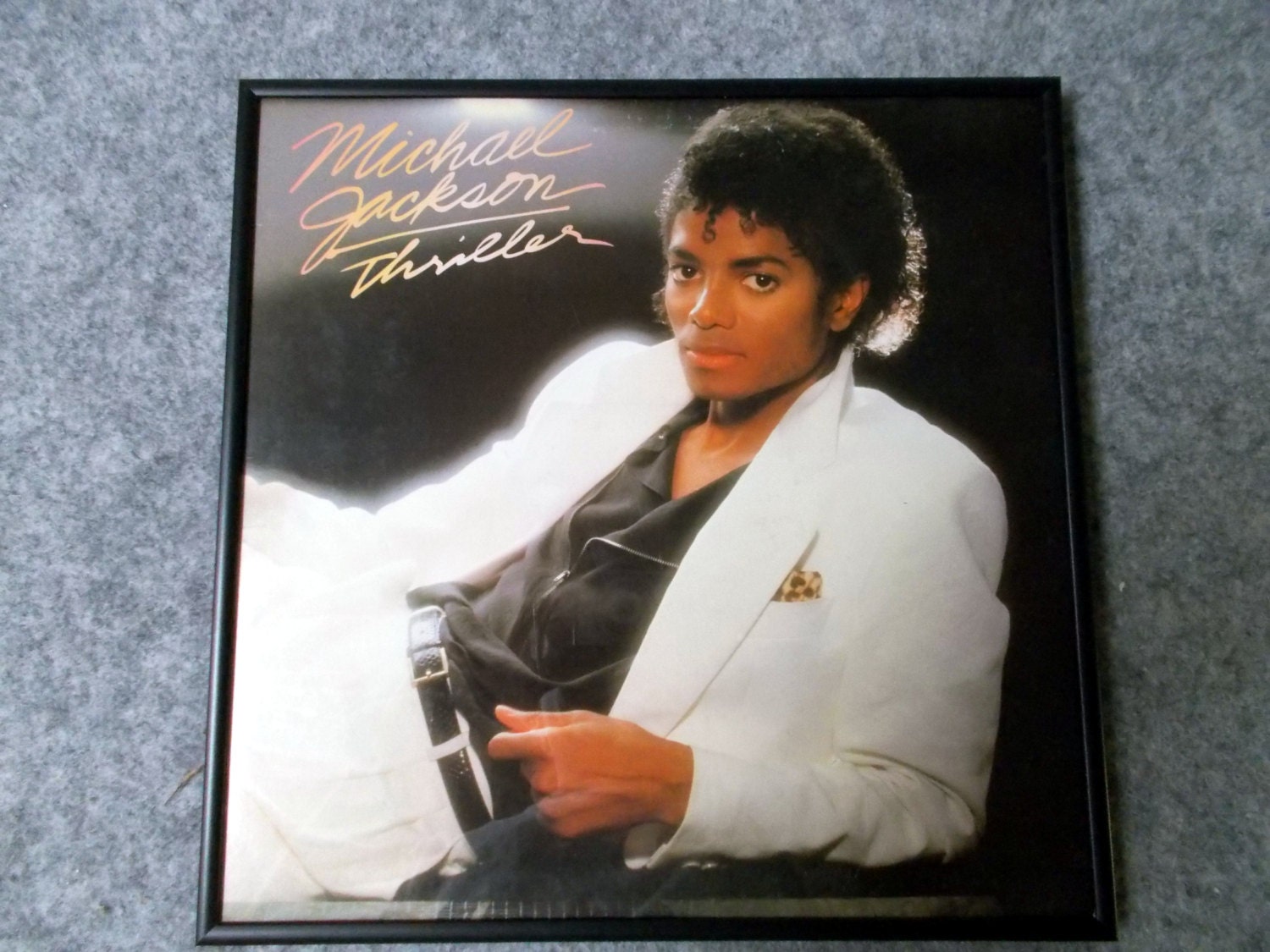 Framed album cover. Michael Jackson Thriller. Ready by AbqArtistry