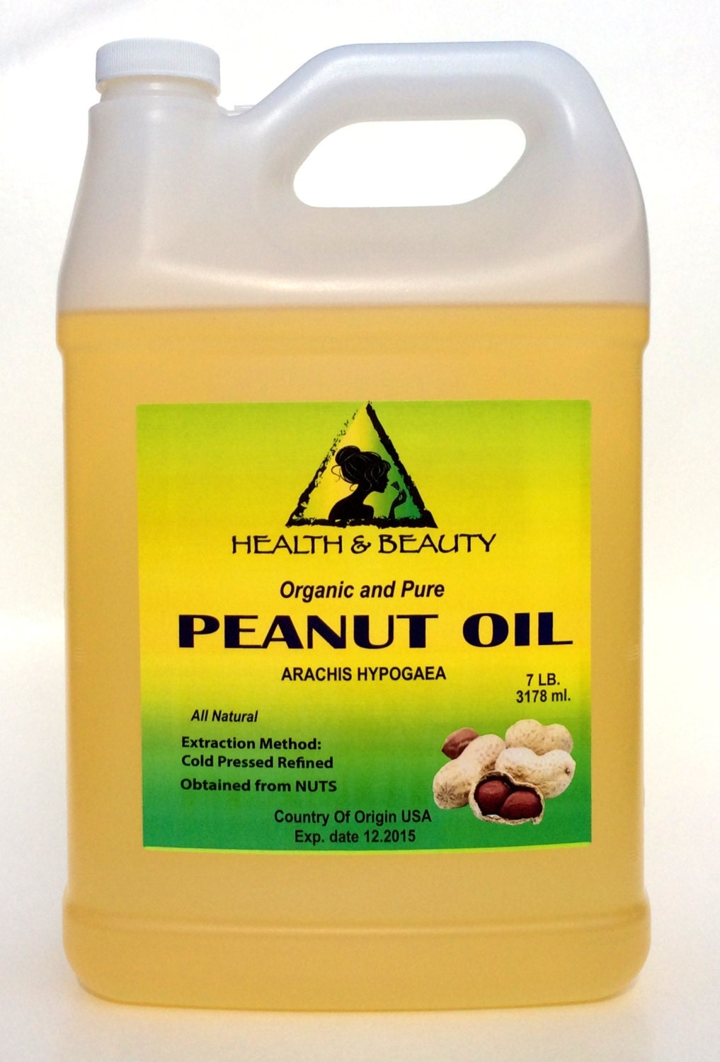 7 Lb 1 gal PEANUT OIL REFINED Organic Carrier Cold by HBOilsCenter
