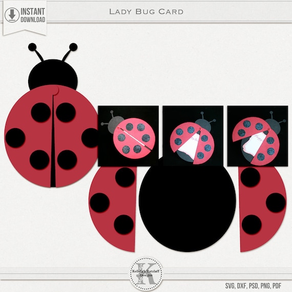 lady bug card svg  psd  pdf   from kelleighratzlaff on etsy studio