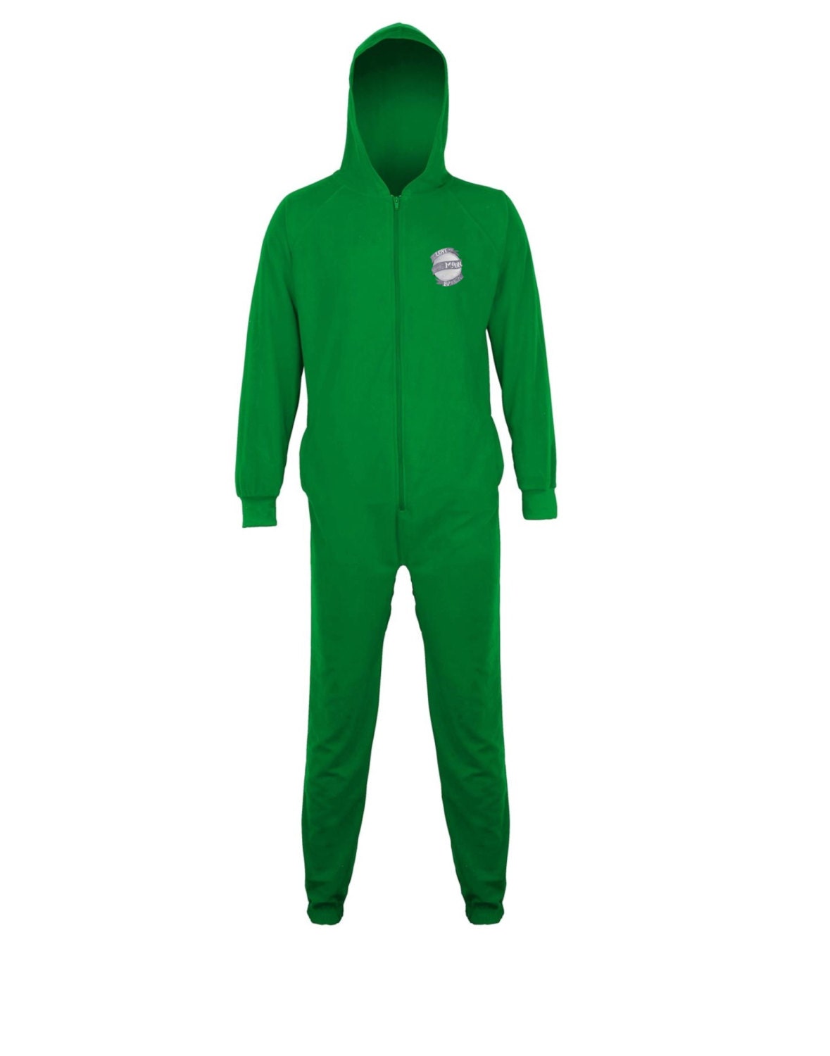 Adults Kelly Green Onesie with Embroidered 'I by RekindledLove