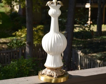 Vintage Lamps, Tall Table Lamp, French Country Lamps, White Porcelain Lamp, Bedroom Lighting, Living Room Lighting