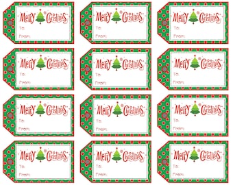 Printable Christmas Sprite Gift Tags Sprite by Pinkowlpartydesign