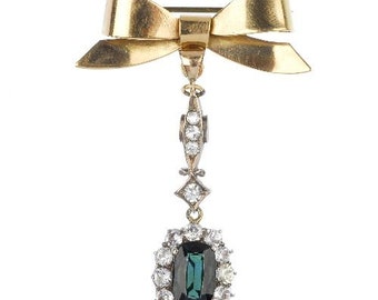 TOURMALINE and Gold Brooch
