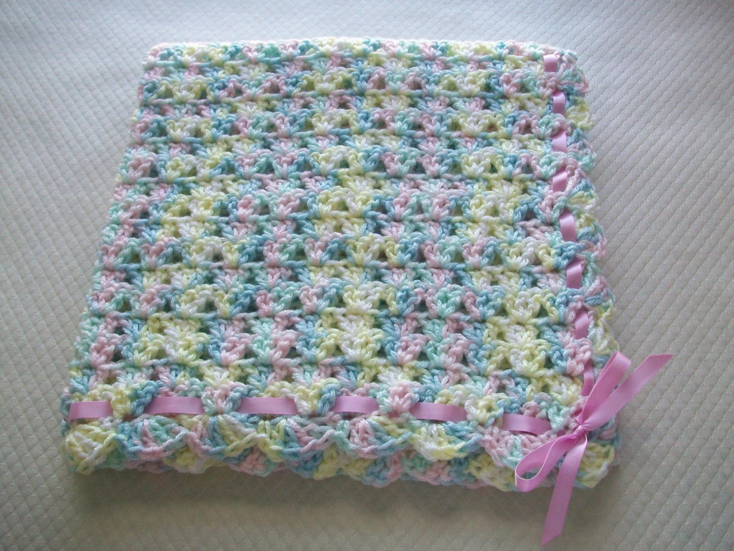 Easter Crochet Baby Blanket Easter Crochet by BabyHatsShoesandMore