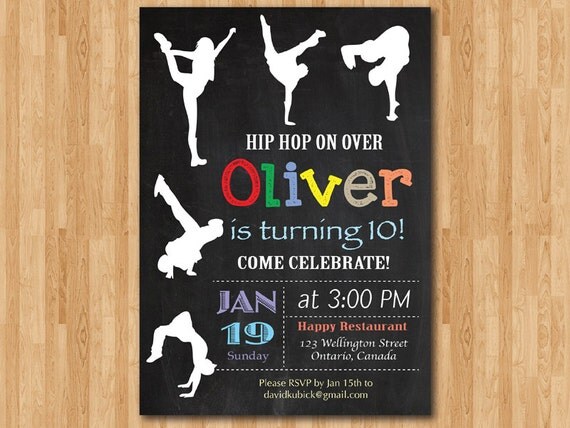 Hip Hop Party Invitations 5