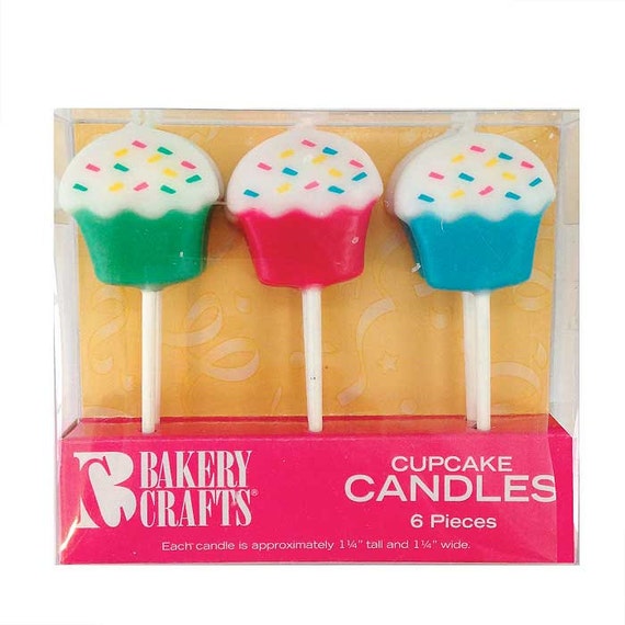 6 Cupcake Birthday Candles Cupcake Shaped Cake by
