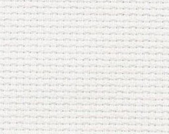 White Zweigart Aida (Binca) 6 Count 14" X 16"