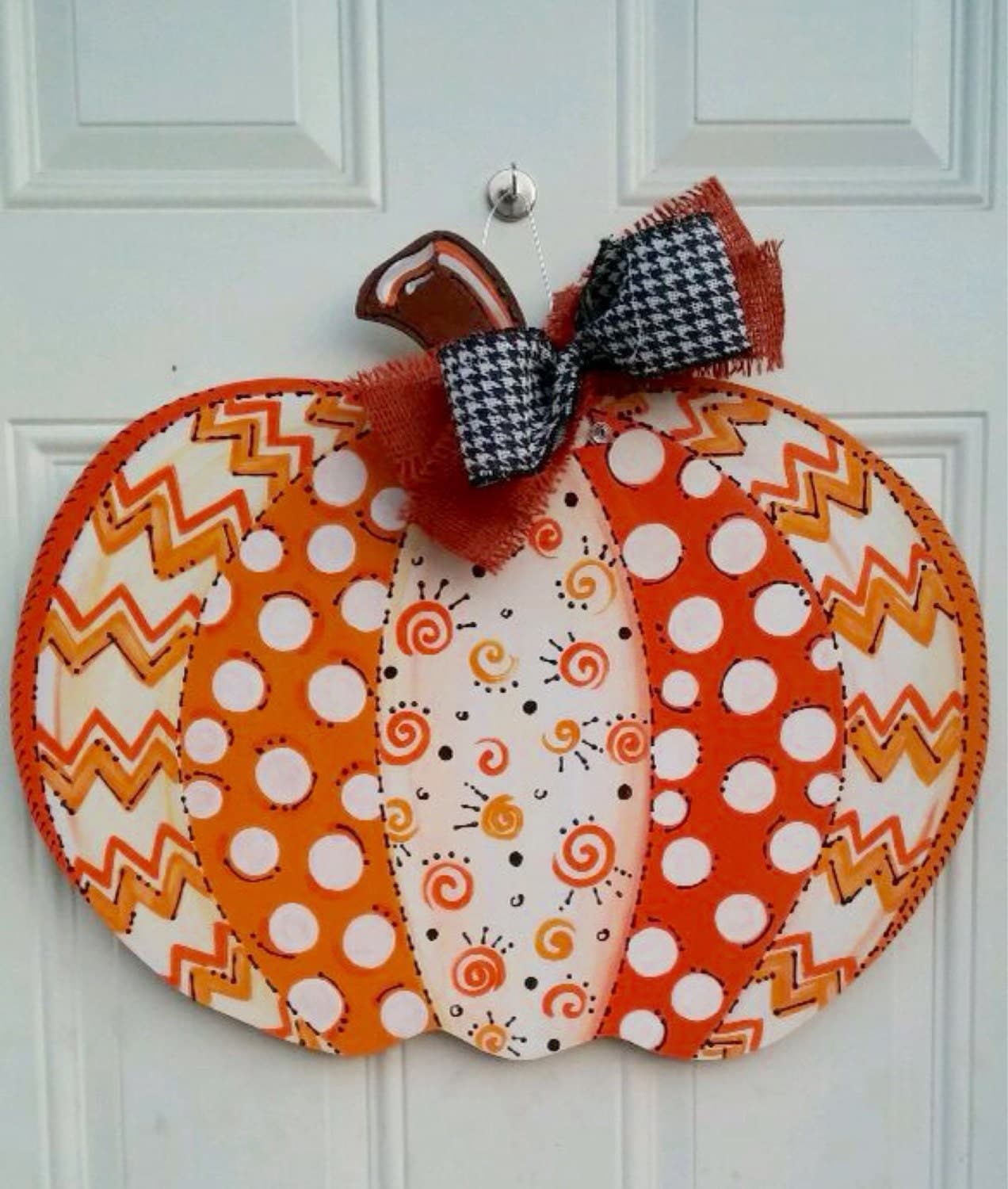 Wooden Pumpkin Door Hanger