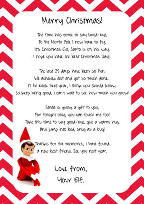 goodbye letter from elf on shelf