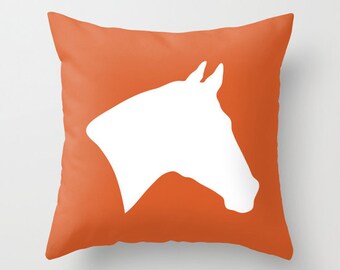 horse pillow cover orange equestrian rustic decor accent pillow decorative pillow - Horses Head Pillow horse pillow cover orange equestrian rustic decor accent pillow decorative pillow - Horses Head Pillow