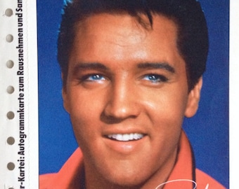 Printed Elvis Presley autograph from German youth magazine Bravo, 1980s, rare collectible