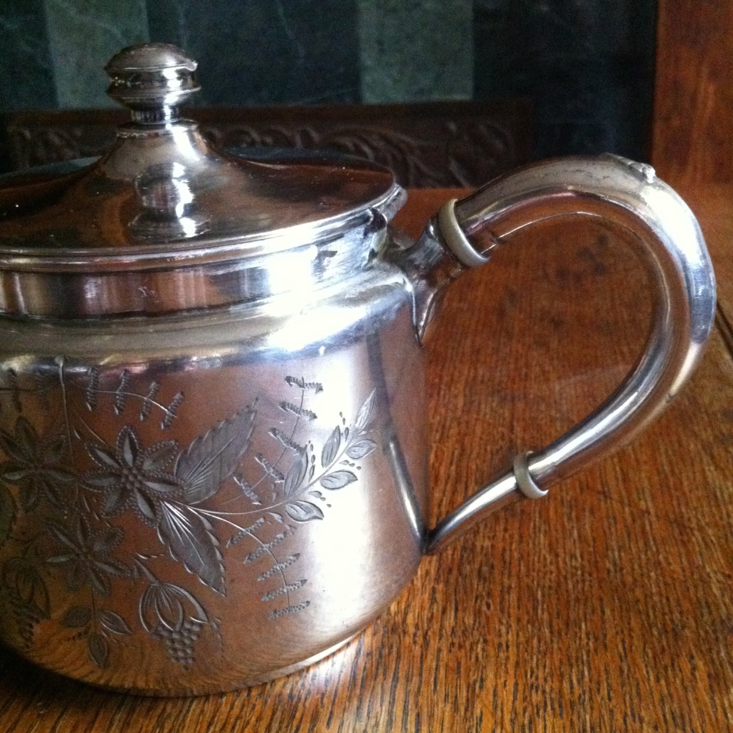 c1890 Wilcox quadruple plate teapot