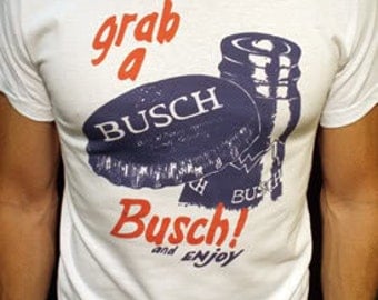 Busch Beer t-shirt new vintage style budweiser beer made in usa