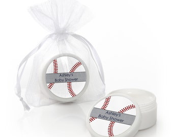 Baseball Lip Balm Party Favors - Baby Shower and Birthday Party Supplies - 12 Count