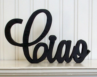 Ciao Wood Word Sign - Handmade Wood Sign, Painted Ciao Sign