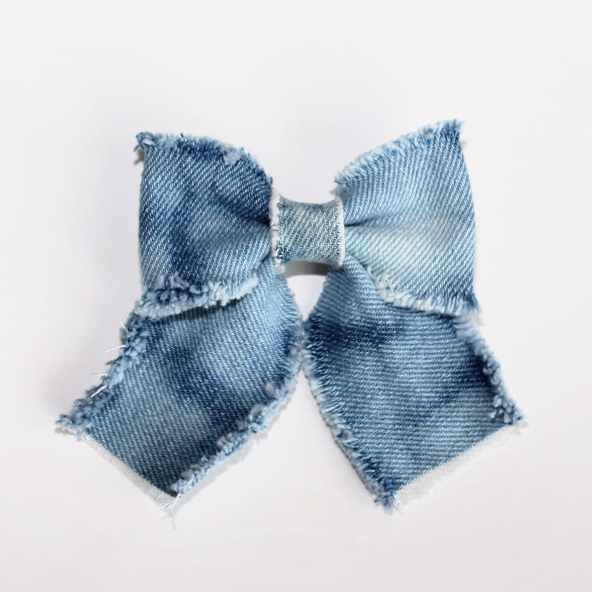 Girls Bow Tie. Denim Bow. Acid Washed Denim Girls Bow.