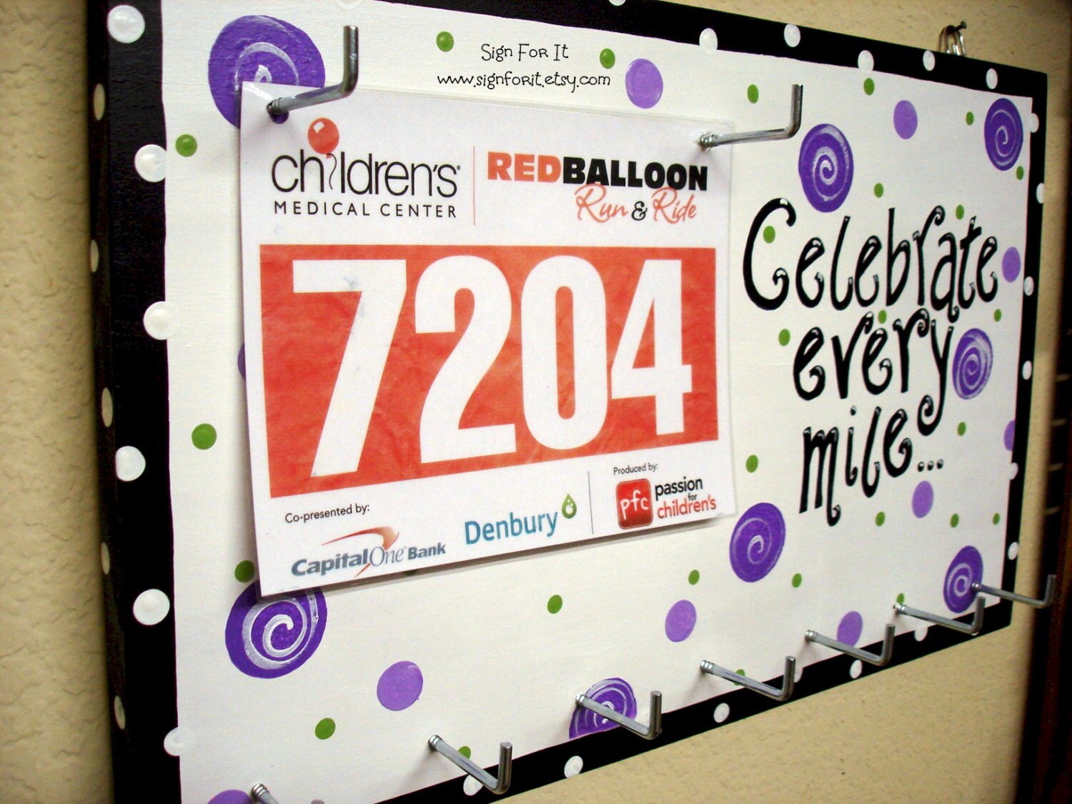 Purple Race Bib Holder