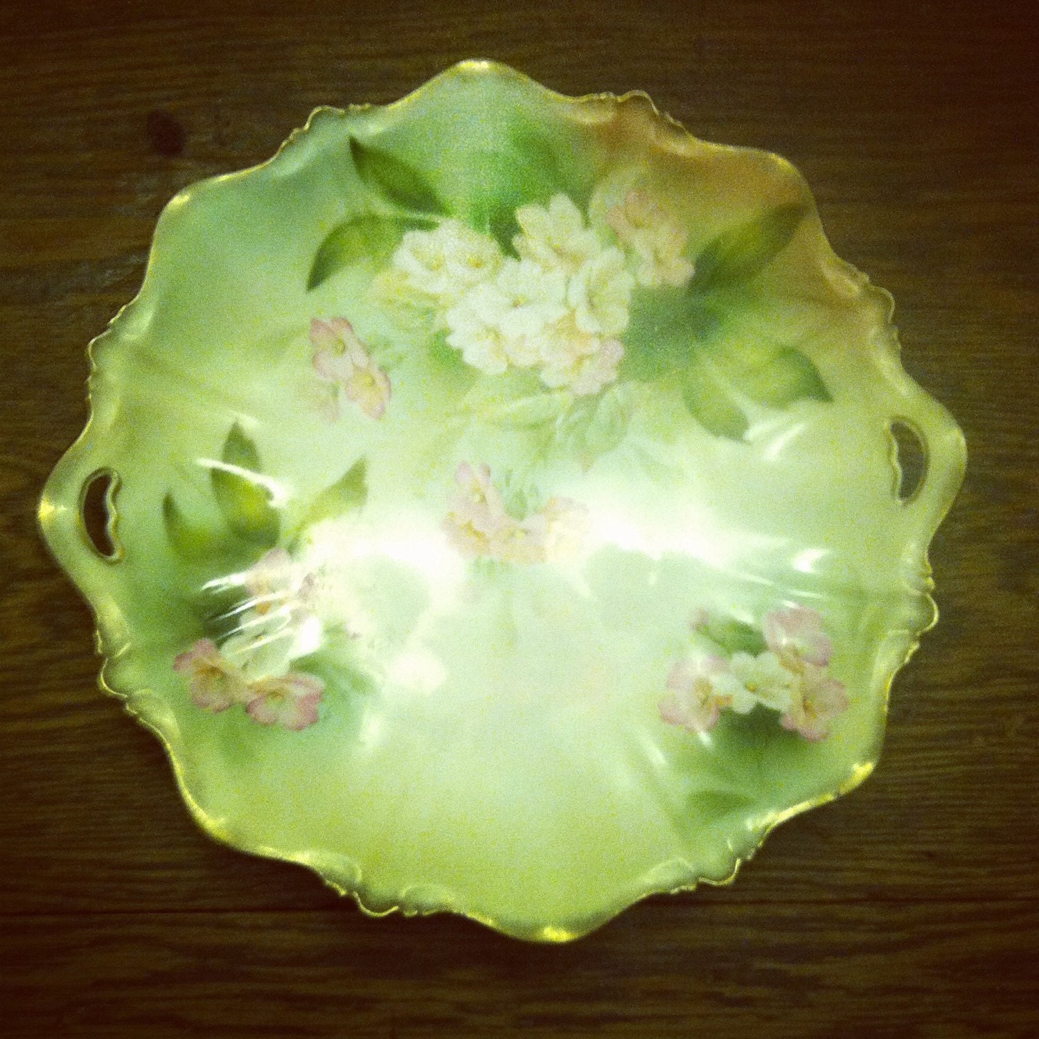 Green Floral Plate Haute Juice