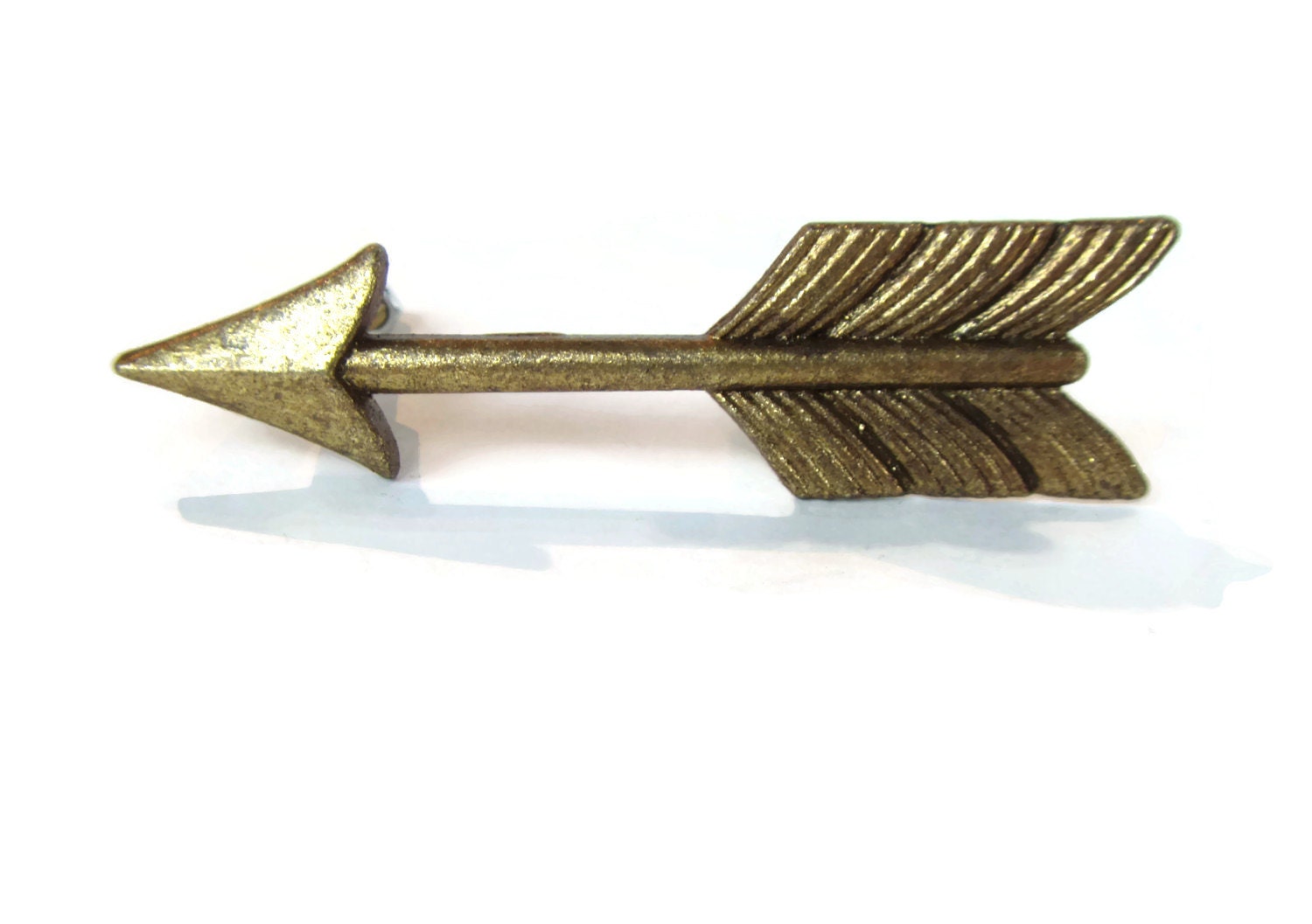 Gold Arrow Drawer Pull Arrow Knob Urban Home by ShabbyAnchor