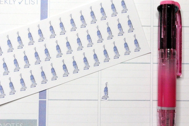 55 Small Vacuum Stickers Perfect for Erin Condren Life