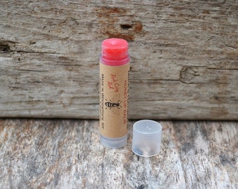 Naturally Tinted Beeswax Lip Balm - Rock City Red - .15 ounce tube