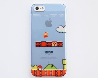 90s 8Bit Super Mario Clear 3D Printed iPhone5/5s, iPhone6/6s, iPhone6/6s Plus, iPhone7, iPhone7 Plus Case