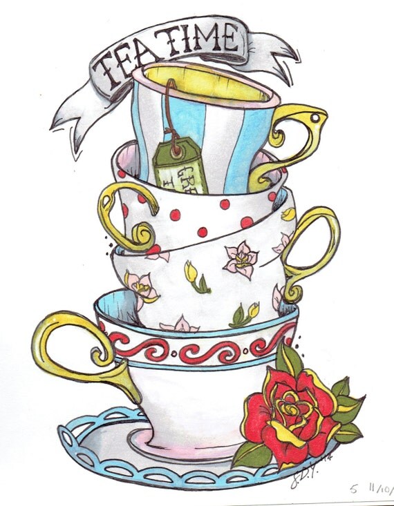 free alice in wonderland tea party clip art - photo #46