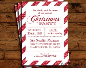Christmas Party Invitation - Holiday Party Invite - Holiday Card ...