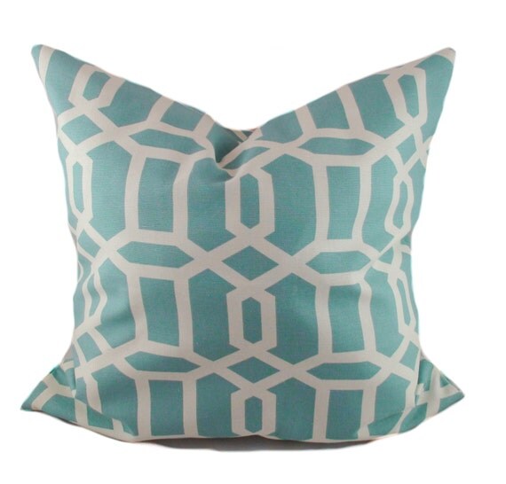Blue pillow 20x20 Pillow cover Decorative pillows by PillowCorner