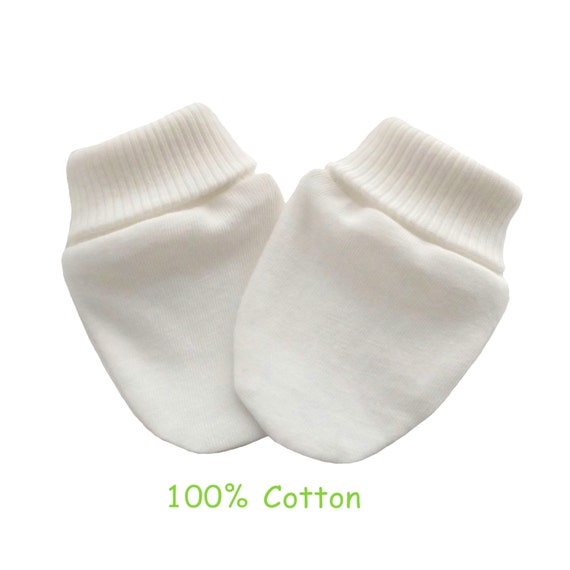 100 Cotton Jersey Newborn Baby Anti Scratch Mittens by DaBababy