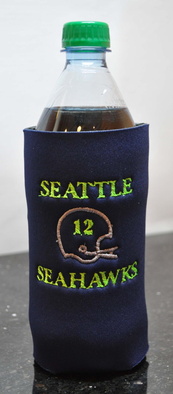 Seattle Seahawks NFL Water Bottle Koozie by ChristiCustomDesigns