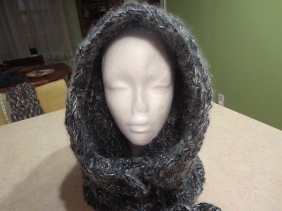 hooded scarf oversized Cowl Hooded Infinity Scarf Oversized