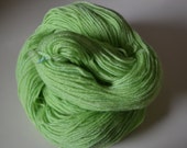 Cyber Sale FREE Shipping Hand Dyed Superwash Bluefaced Leicester/Bamboo Fingering/Sock Knitting Crochet - Hand dyed sock yarn - Lime Fresh
