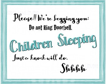 Popular items for please knock sign on Etsy