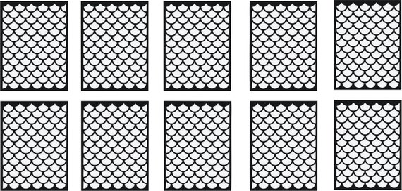 items similar to 10 mermaiddragonfish scale nail vinyl decal stencils