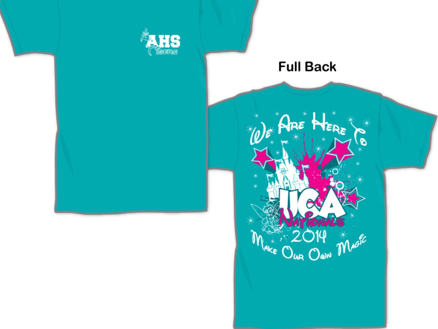 Custom Cheer or Dance Nationals Screenprinted Shirts Group