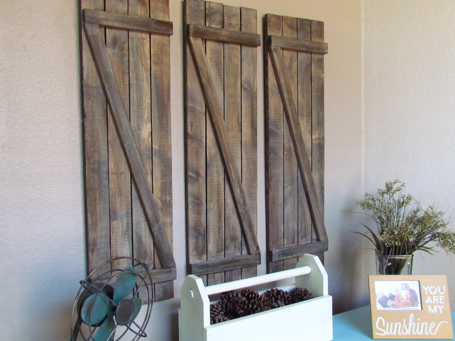 READY TO SHIP 42 Decorative Barn Door Shutter Set