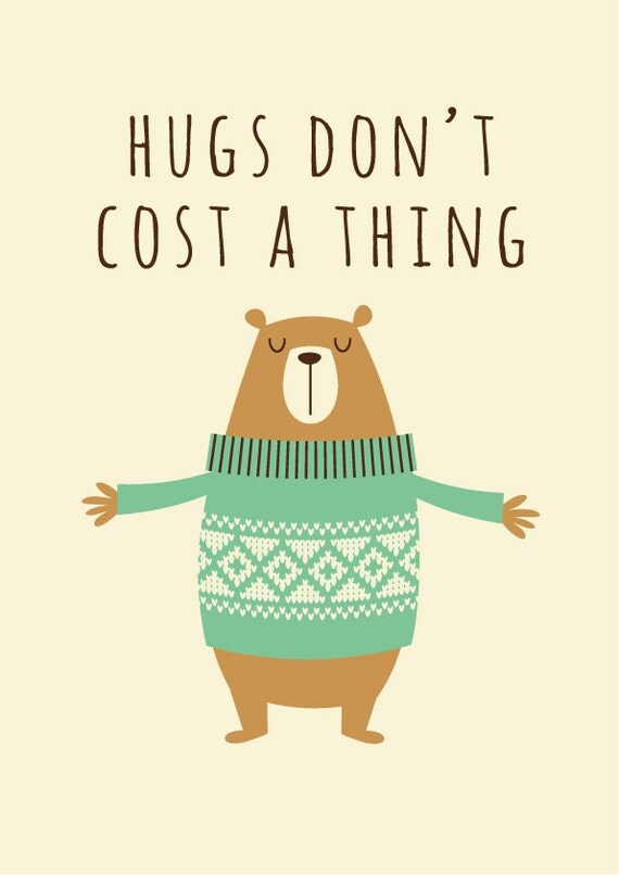 Nursery art print nursery bear bear hugs baby by BubbleGumYears