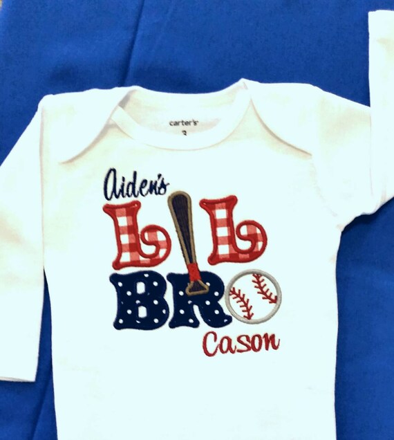 Lil Bro Baseball Onesie or T-shirt by EmmaAlyseDesigns on Etsy