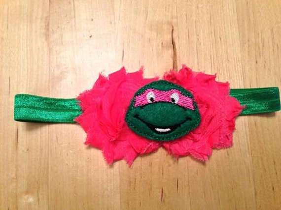 Ninja Turtle Pink Headband TMNT Headband by 2SistersLittleShop