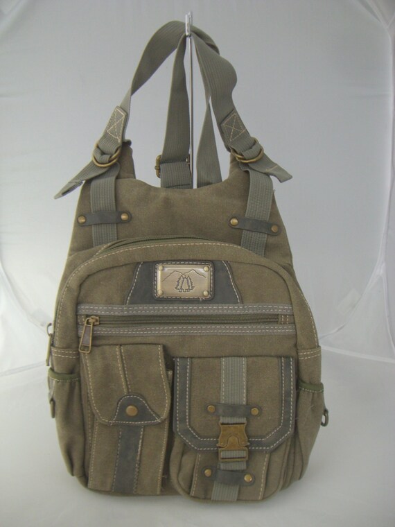 Versatile Canvas Backpack Purse with Concealed by CamilleConceals