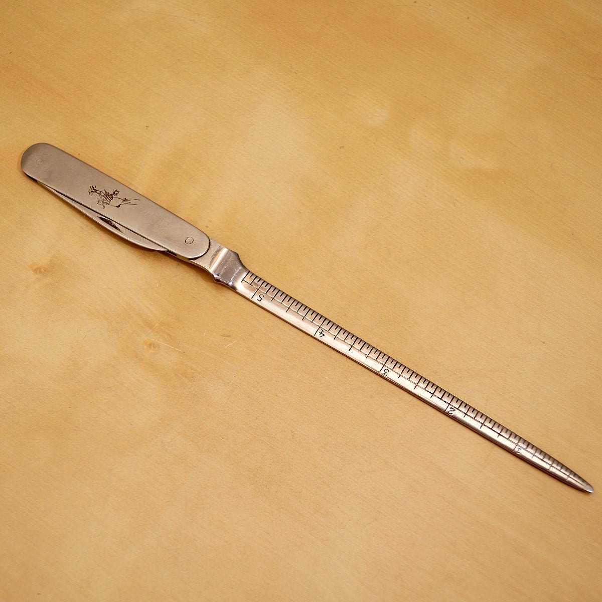 Letter Opener / Ruler / Pen Knife made in England by H. Fisher
