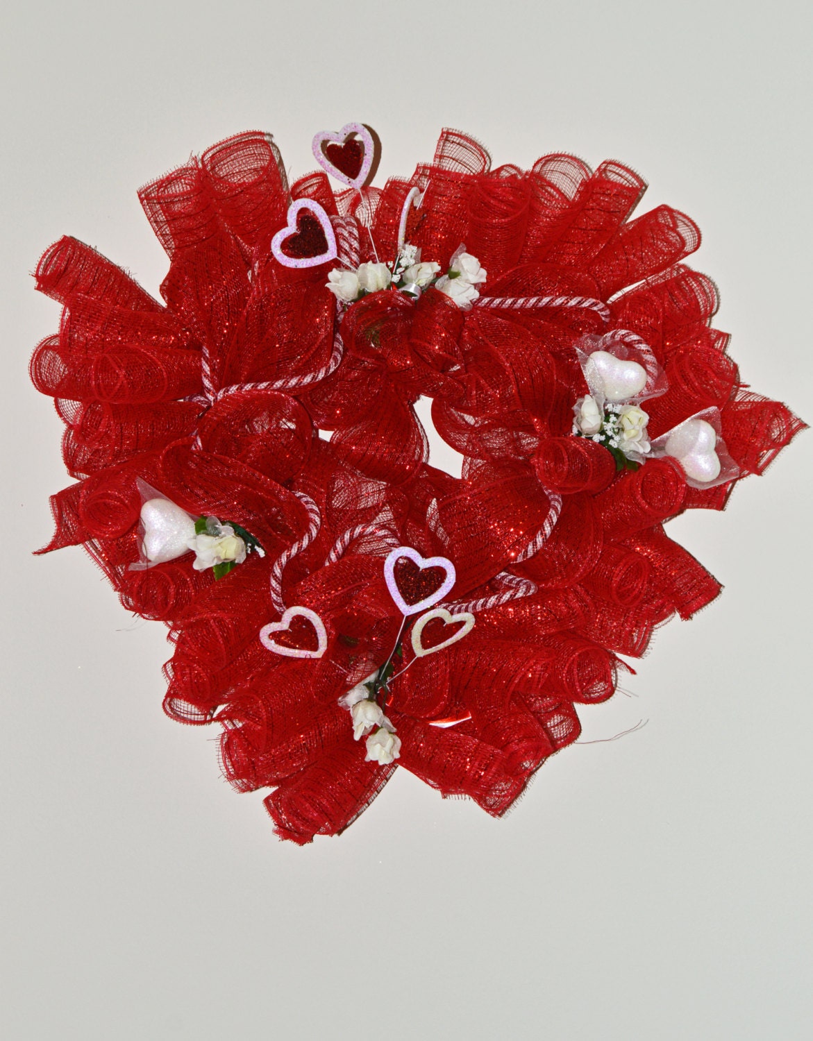 Valentine Day Wreath Deco Mesh Wreath Heart By Seasonalboutique 9081