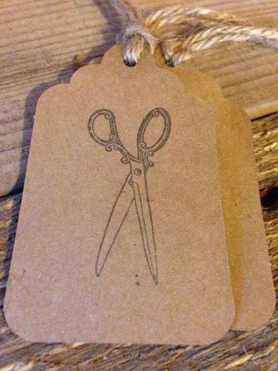 Vintage scissors gift tag by Atailoredhome89 on Etsy